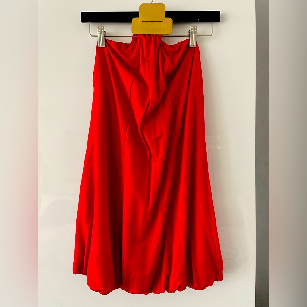 90’s Vintage Bebe Red Halter Dress
